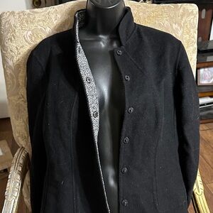 Elegant Black Button-Front Blazer